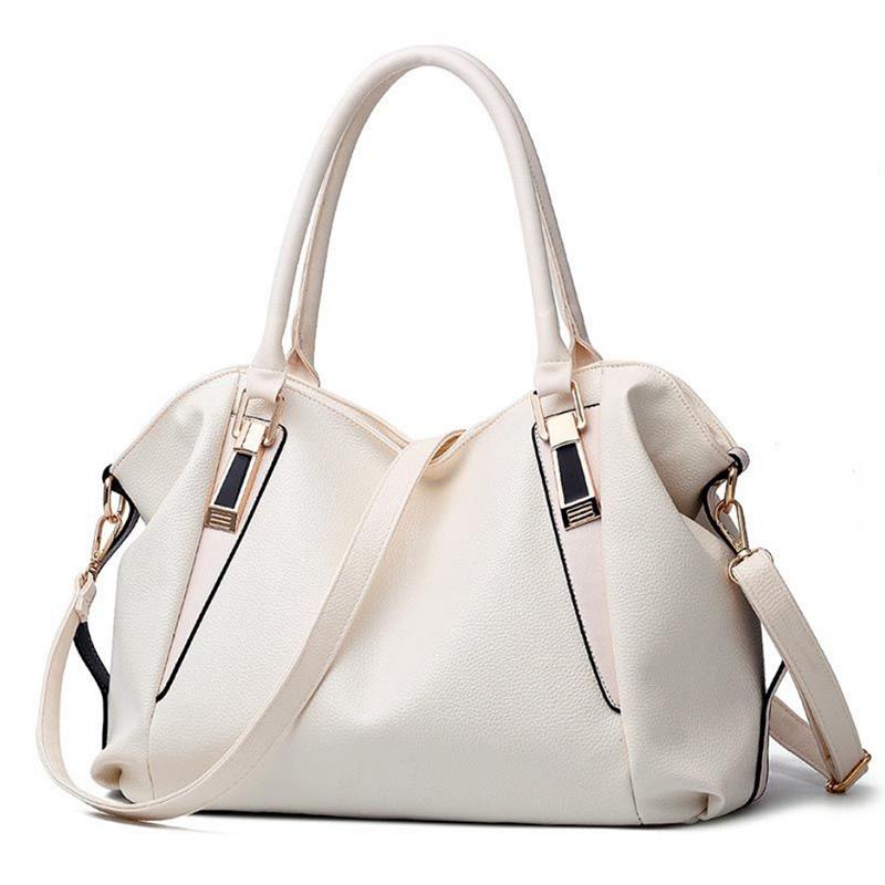 Lychee Soft Leather Texture Shoulder Bag Handbag Simple Versatile Large Capacity Women's Bag