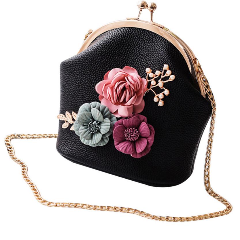 Fashion Women Shoulder bags PU Leather Stereo Flowers Bag luxury handbags women bags designer High Q