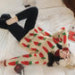 Pofulove Christmas Carrot Sweater Women's Autumn Winter Wear Loose Inner Jumper Long Sleeve Bottoming Sweater