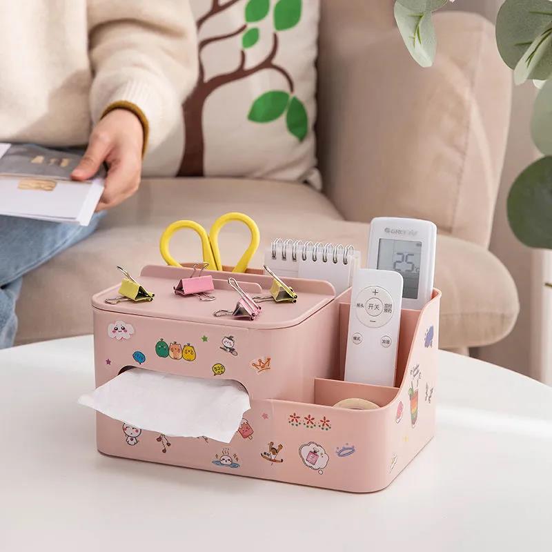 Tissue Box Paper Box Remote Control Storage Box Home Living Room Coffee Table Desktop Nordic Minimalist Creative Multi-function Box