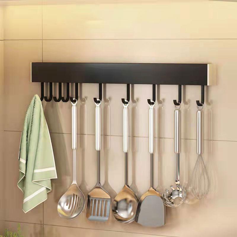 Kitchen Wall Hanging Rack Hook Wall Hook Rack Row Hook Stick Hook Kitchenware Rack Towel Rack Spatula Spoon Rack Rag Hook