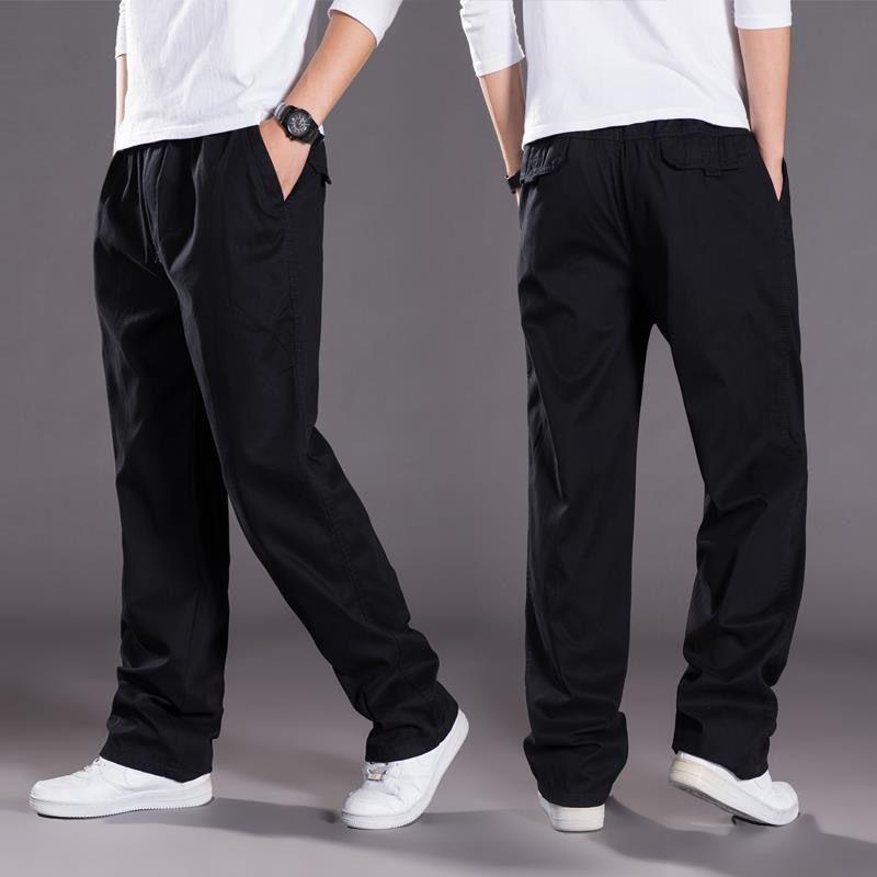 New Wide-leg Pants Multi-pockets Casual Pants Summer Large Size Straight Casual Pants Men's Outdoor Loose Version of Sports Pants