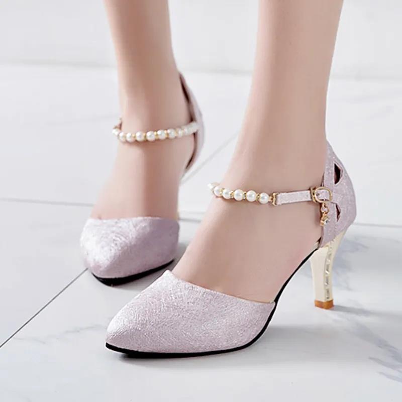 High-heeled Sandals Women's One-line Buckle Stiletto Shoes All-match Work Shoes