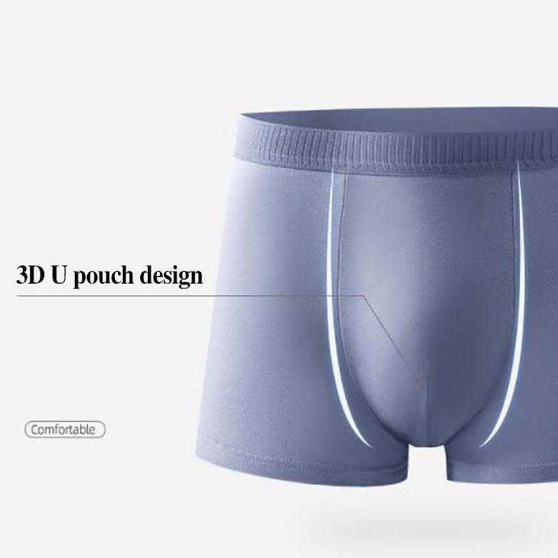 Men Underwear Cotton Boxershorts Graphene Antibacterial Boxers Mid Waist Solid Color Male Panties Breathable Boxers