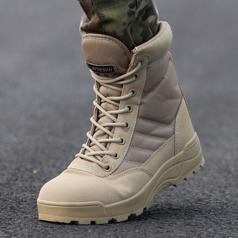 Combat Boots Military Boots Autumn and Winter Outdoor Non-slip Shock Boots Men's Boots Large Size