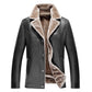 Winter Plus Velvet Thick Fashion Men's Leather Jacket Warm Jacket