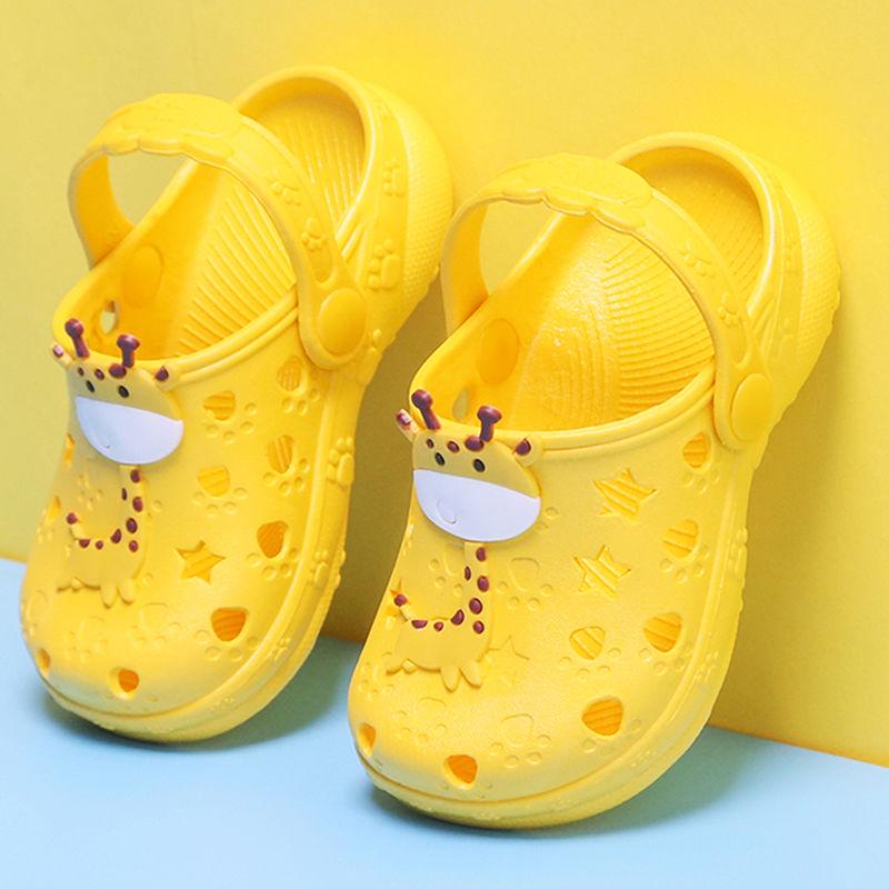 Yellow Giraffe Baby Shoes Sandals Also Slippers Summer Baby Cartoon Cute Slippers Flip Shoes