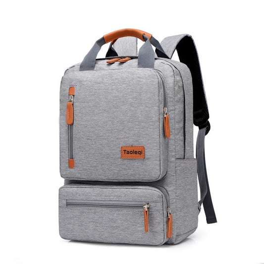 Men'S Casual Backpack Fashion Oxford Cloth Business ComPUter Bag Outdoor Large-Capacity Travel Bag