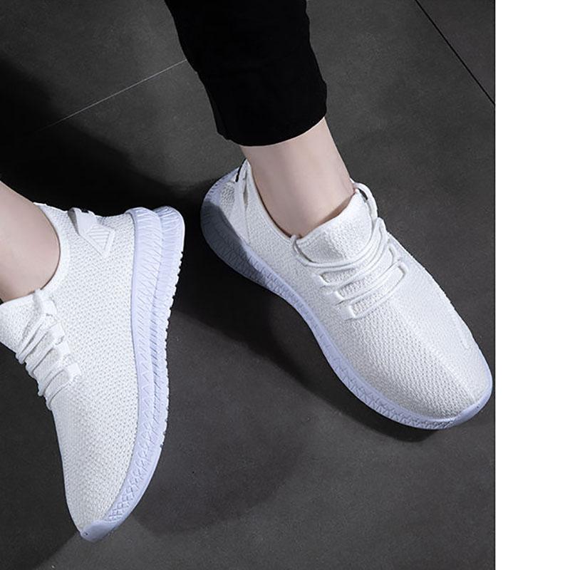 Men's White Shoes Summer Deodorant Breathable Non-slip Wear-resistant Soft Sole Shallow Mouth Casual Net Shoes