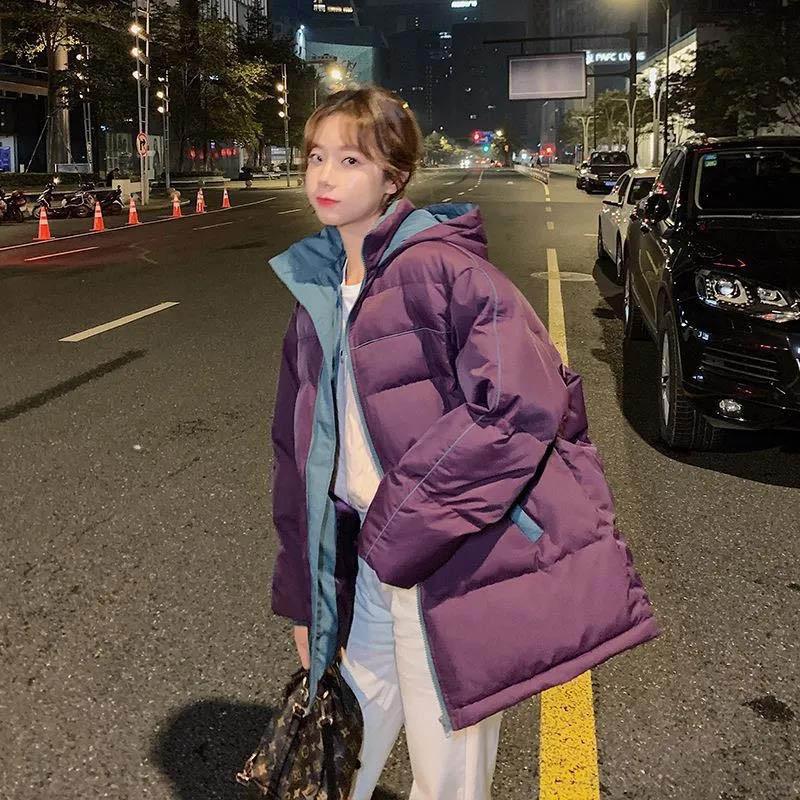 Winter Coat Students Korean Style Loose Cotton Coat Women's Trendy Hong Kong Style Bread Coat Padded Jacket