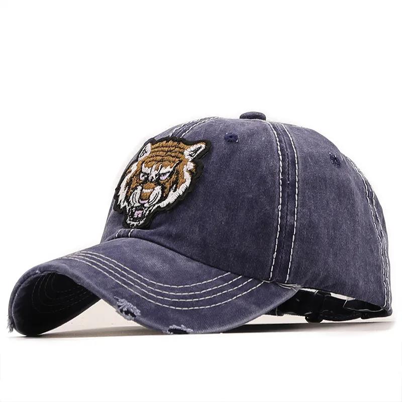 Tiger Embroidered Baseball Cap Men's Cotton Peaked Cap Cool Outdoor Travel Women's Spring and Summer Sun Hat Casual Sports Hat