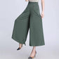 Summer Mother Loose Large Size Wide-leg Pants Cool and Thin Middle-aged and Elderly Culottes Elastic High-waist Wide-leg Women's Pants