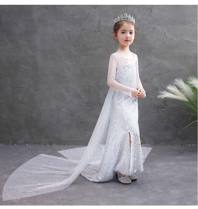 Princess Dress Girls Halloween Party Elsa Dresses Kids Dress Up Children Girls Cosplay Costume Kids Girl Prom Party Clothing