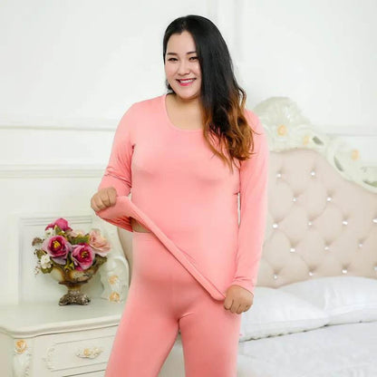 WTEMPO 200 Kg Plus Size Thermal Underwear Women's Fall/winter Thin Fleece Autumn Clothes Long Trousers