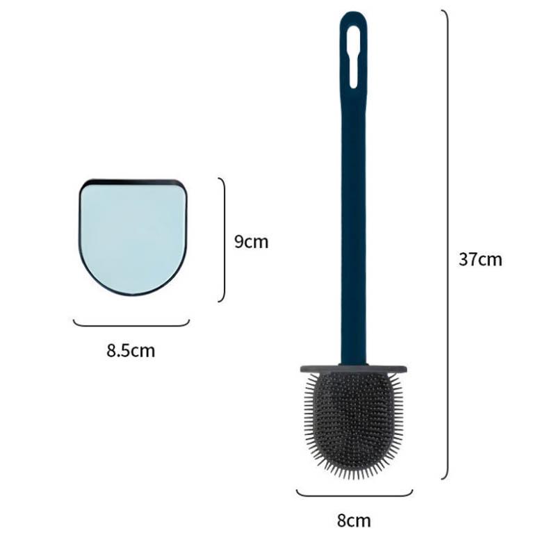 Silicone Toilet Brush Dead Corner Multi-function Toilet Toilet Brush Free Punch with Base Toilet Brush Toilet Brush Artifact