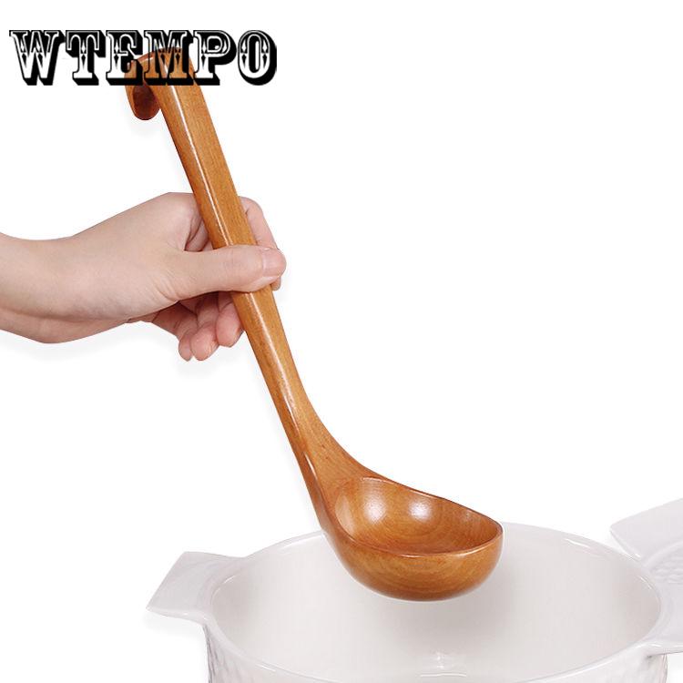 Brand Wood Long Handled Rice Soup Cooking Spoons Handmade