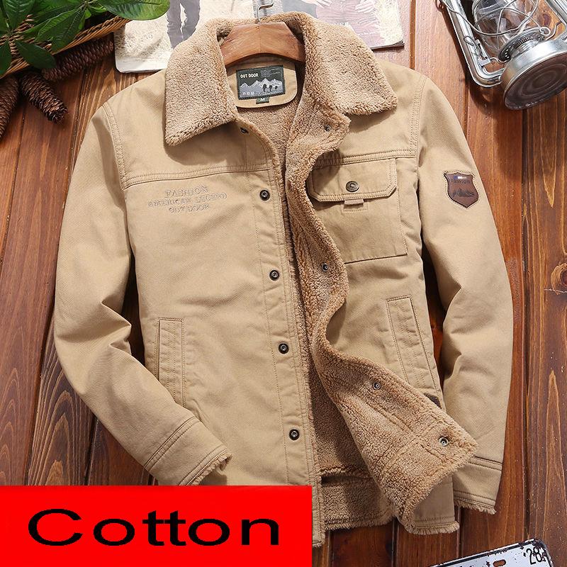 Cotton clothing Large size Down jacket Trend Leisure Men's clothes Winter Medium and long section