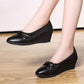 Single Shoes Women's Casual Shoes Women's Soft-soled Non-slip Comfortable Pump Shoes Wedge Heel Work Shoes Light and Soft