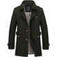 Men's Clothes Spring and Autumn Men's Woolen Coat Medium and Long Section Large Size Windbreaker