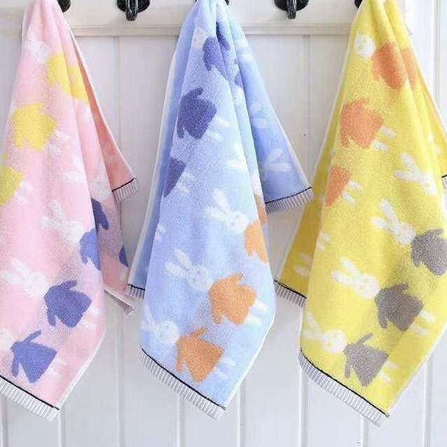 3pcs Cartoon Pattern Small Towels Cotton Children Wash Face Towels Household Soft Water Absorbing Children's Towels