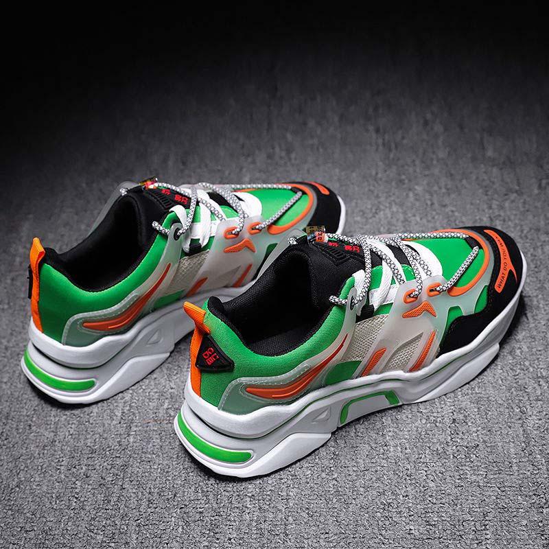 Plus Size 39-44 Fashion Men Flying Woven Mesh Sneakers Comfortable Breathable Running Basketball Shoes Shockproof Non-slip Letter Skate Shoeses