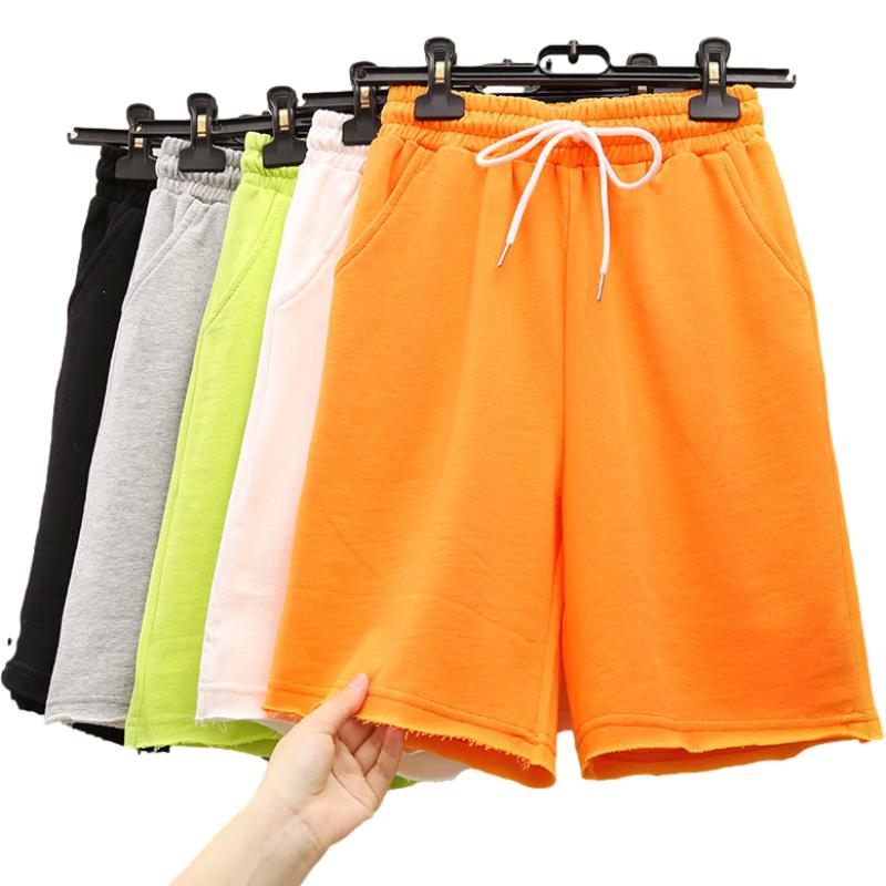 WTEMPO Sports Shorts Women's Plus Size Wide-leg Casual Pants Student Elastic Waist Convenient Big Pocket Gym Stadium