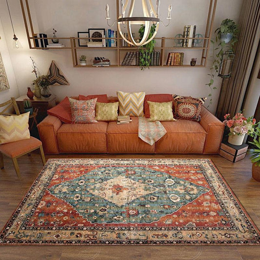 American Retro Carpet European Ethnic Style Living Room Carpet Country Simple Sofa Coffee Table Bedroom Bedside Blanket