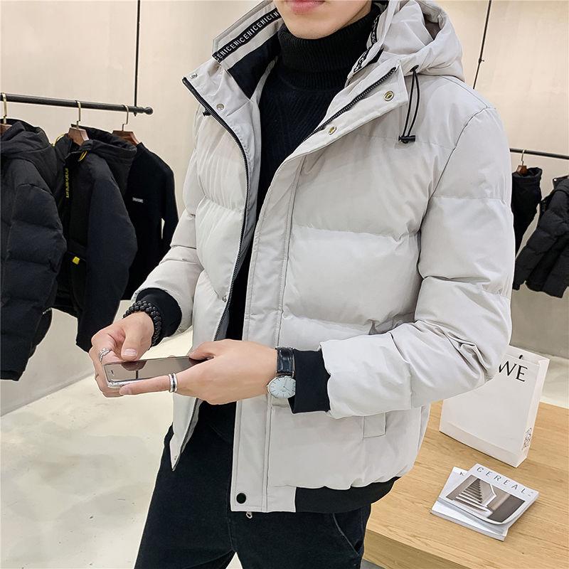 Men's Trendy Winter Coat Jacket Plus Velvet Thick Leather Jacket Fashion Warm Cotton Coat