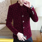 Fashion Men's Suit Korean Style Slim Casual Single Velvet Youth Suit