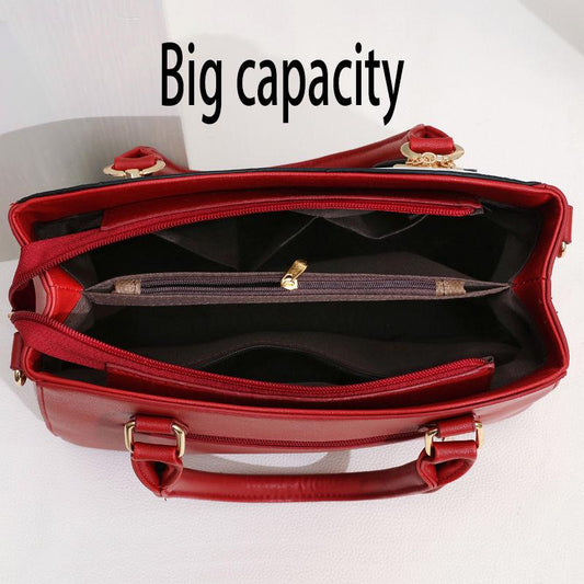 European and American style Shoulder Handbag Trendy wild Woman bag Patent leather bag Big capacity