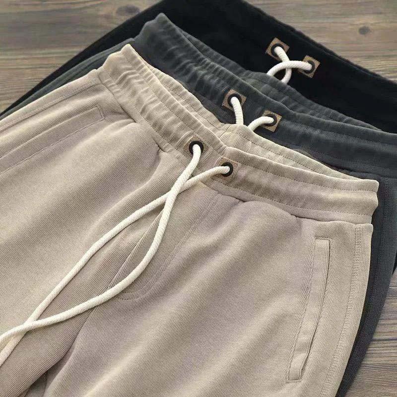 Knitting Casual Pants Retro String Spring and Autumn Sports Pants Outdoor Casual Pants