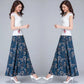 Chiffon Skirt Mid-length High Waist Slimming Long Skirt Retro Big Swing Skirt A-line Dancing Long Skirt Temperament Beach Skirt