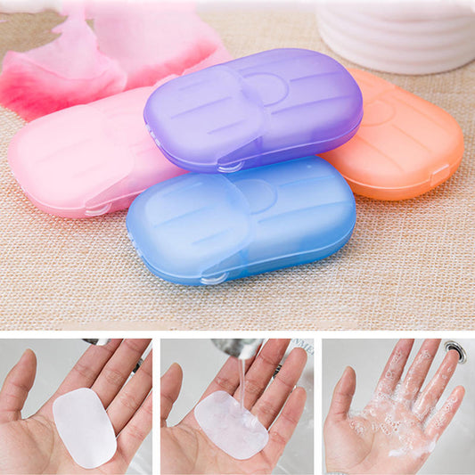 Travel Portable 60/100/200pcs Disposable Boxed Soap Paper Foaming Mini Paper Soap