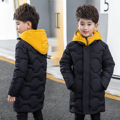 Jacket for Boy Winter Coat Kids Warm Thick Cotton Children Outerwear Teenage Boys Warm Parkas