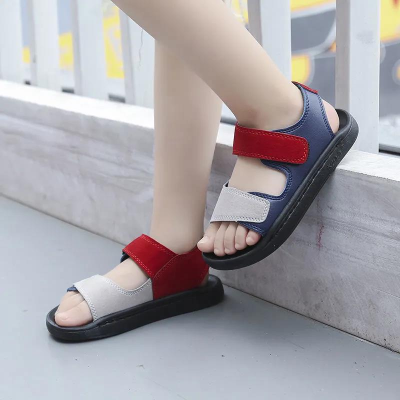 Children's Shoes In Summer Boy's Anti-slip Outdoor Flat Beach Sandals Soft Sole Light Casual Simple Sandals