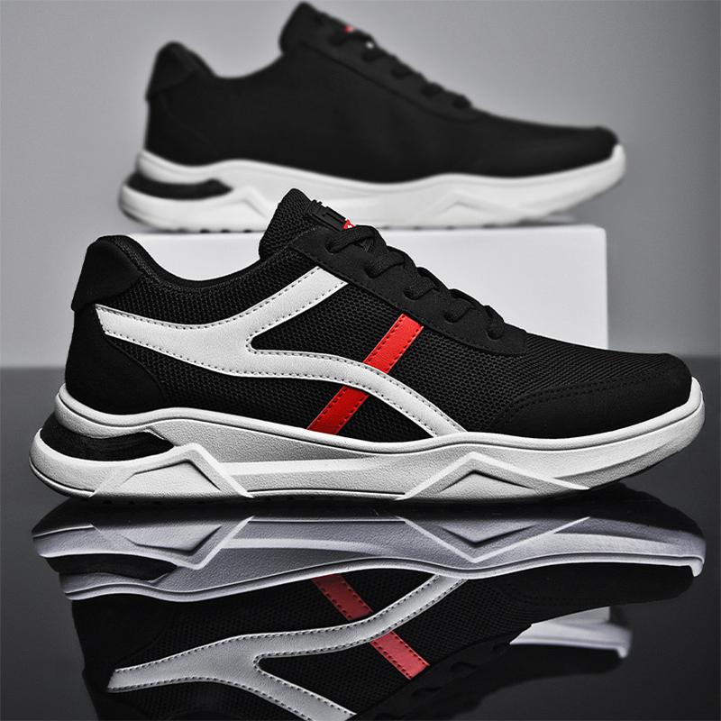 Breathable Casual Men's Shoes Sports Fashion Sneakers Trendy Korean Student Running Shoes Flying Net Shoes