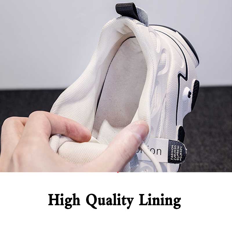 Sneakers Shoes Women's Spring and Summer Students Breathable All-match Thick-soled White Shoes