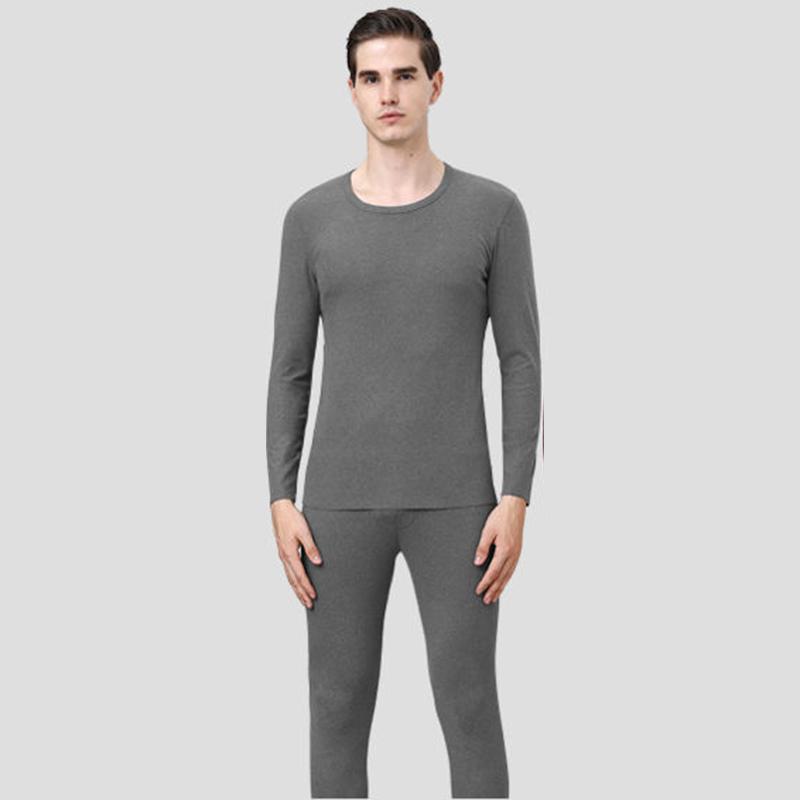 Men Winter Thermal Underwear O-neck Autumn Clothes Tight Suit Windproof Soft Long Sleeve High Elasticity Tracksuit Wearable Versatile Spring Pajamas