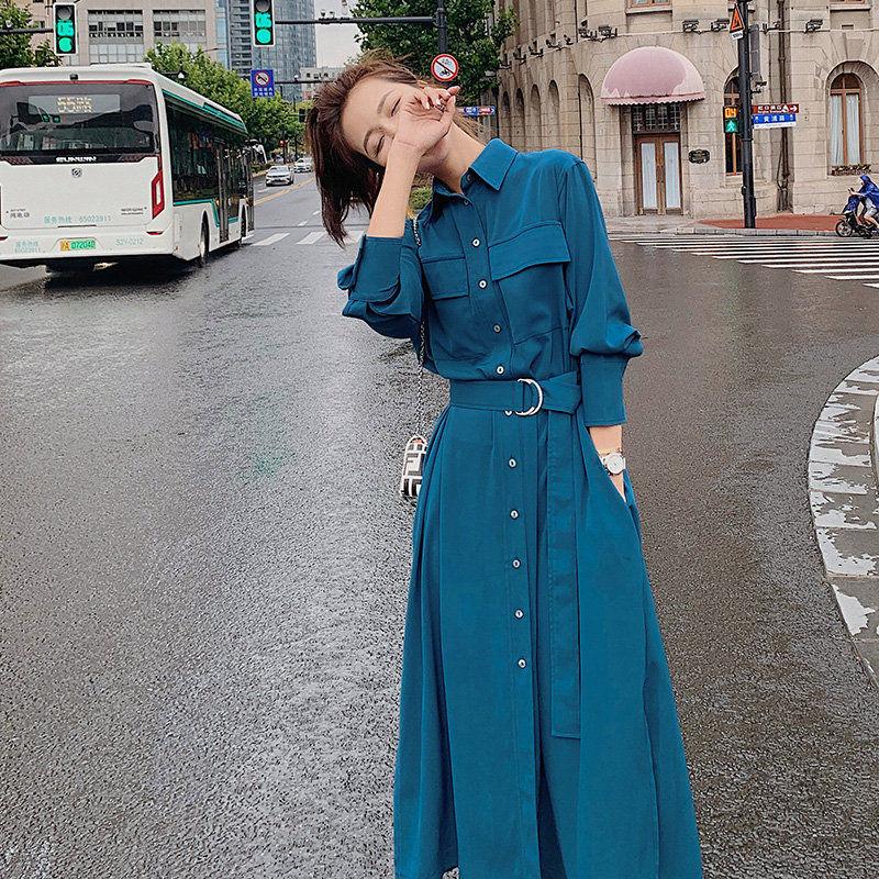 Dress Female Spring and Autumn Dress Long Sleeved Dresses for Women Office Clothing Tops