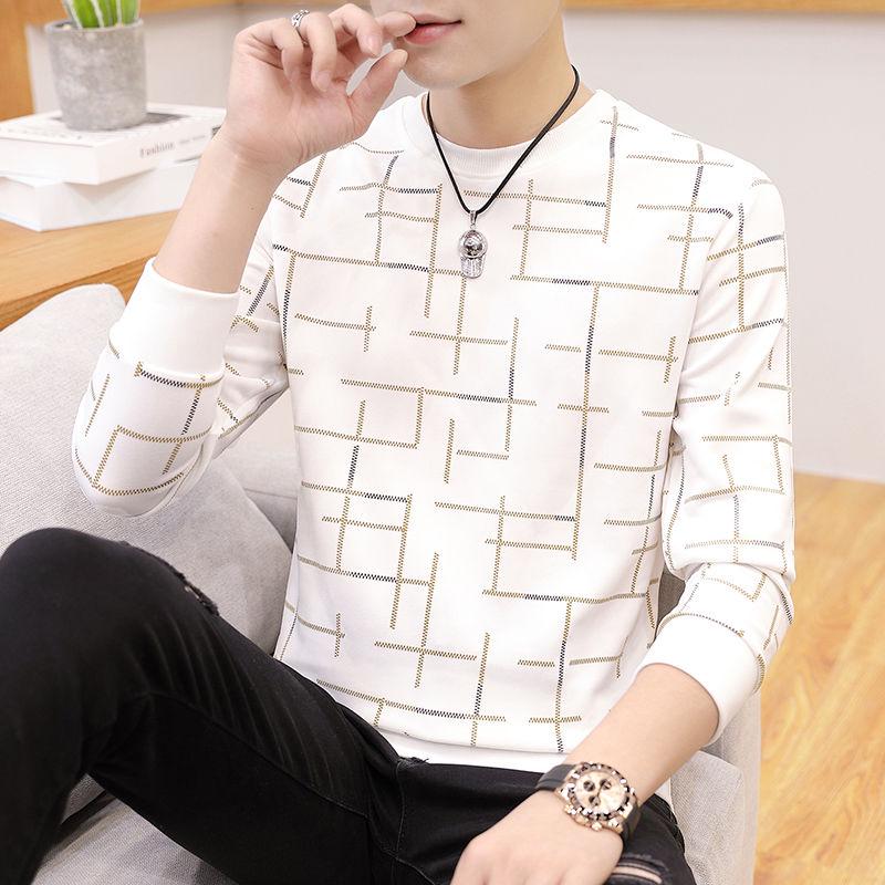 Long Sleeve Tops Autumn Spring Cotton Sweater Men Sweatshirt Wild Large Size Men's Wear