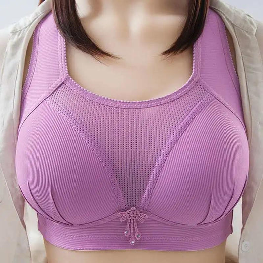 Thin Section Large Size Gathered Beauty Back No Steel Ring Anti-glare Anti-sagging Tube Top Women's Underwear Bra