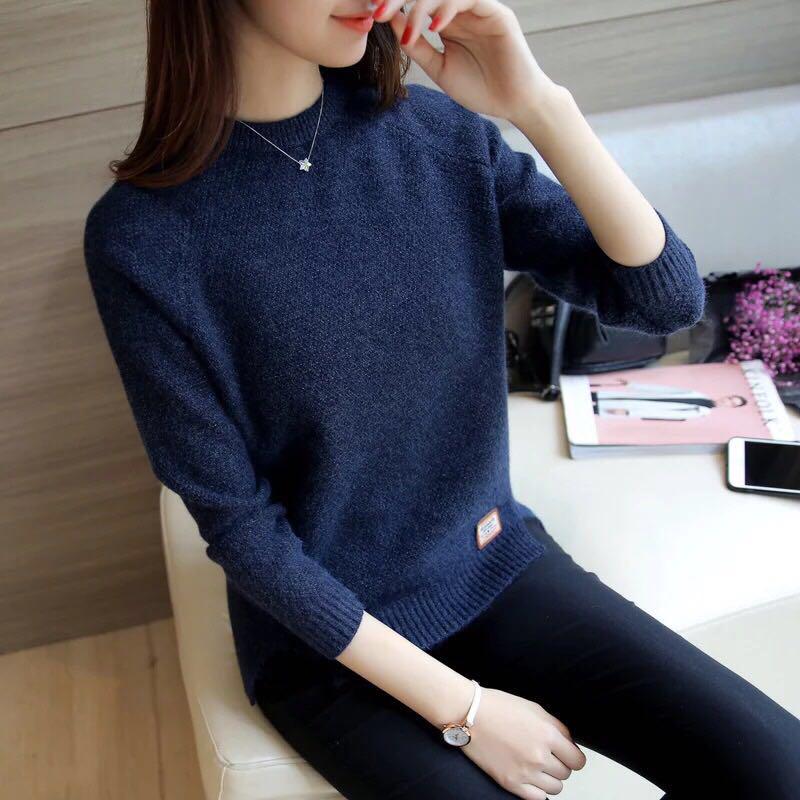 Sweater Women's Sweater Autumn and Winter Loose Wild Bottoming Shirt Long Sleeve Round Neck