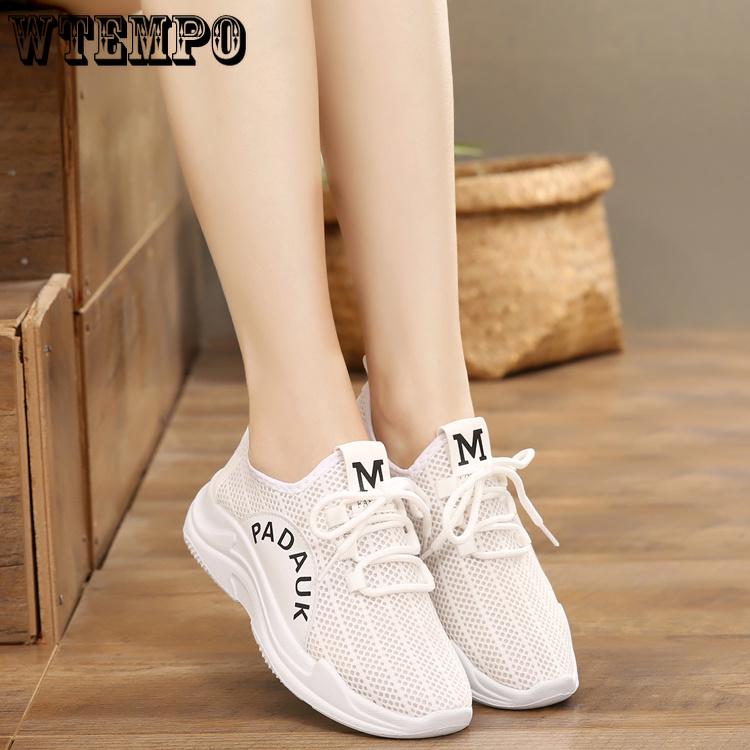 Cloth Shoes Women's Shoes Net Shoes Solid Color Breathable Casual Shoes Sports Running Shoes