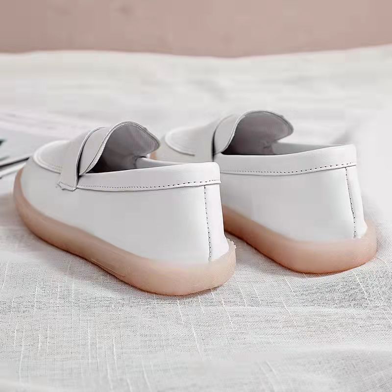 Women's Nurse Shoes Spring and Summer All-match Flat-bottomed Soft-bottomed Peas Shoes Soft Mother Shoes Work Shoes Ladies Casual Shoes