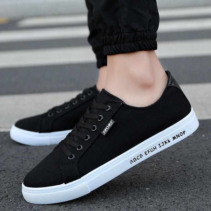 New Style Canvas Shoes Men's Casual Low-cut Cloth Shoes All-match Student Canvas Shoes