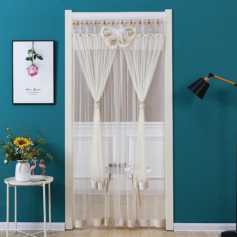 Mosquito Curtain Home Bedroom Kitchen Partition Gauze Curtain Self-adhesive Curtain Velcro Free Perforated Curtain Fabric