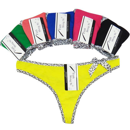 6 Pcs/Lot Brand Sexy Women Cotton G-String Thongs Low Waist Panties Ladies' Seamless Underwear