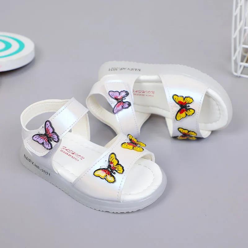 Girls' Sandals In Summer Little Princess Sandals Baby Shoes Little Girl Children's Soft Sole Non Slip Casual Sandals