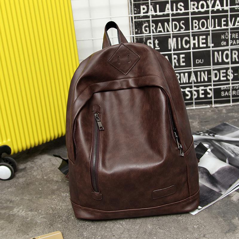 Casual Backpack Men Women Leather Waterproof Outdoor Sports Travel Bags Student Book Computer Bag