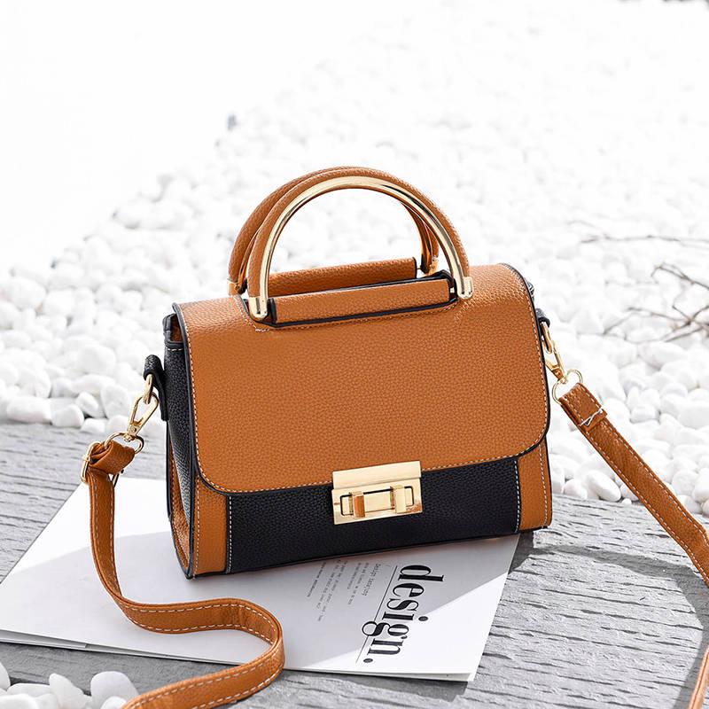 Crossbody Bag Women Red Leather Buckle Anti-theft Waterproof Large Capacity Shoulder Bag HandBag